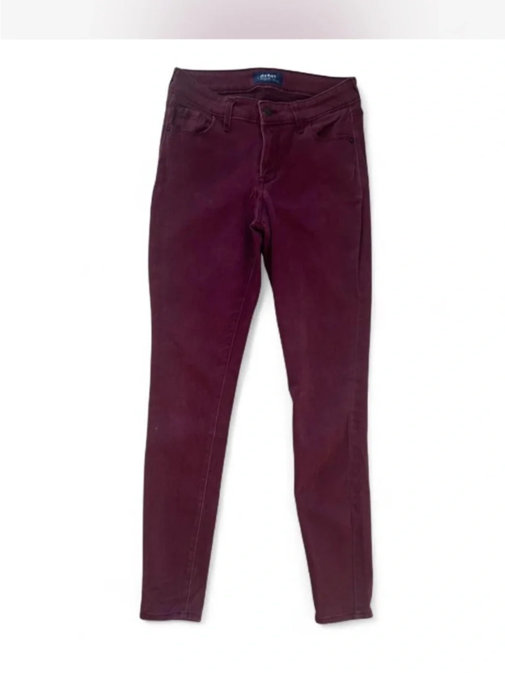 Old Navy Women’s Skinny Stretch Jeans Burgundy Mid-Rise